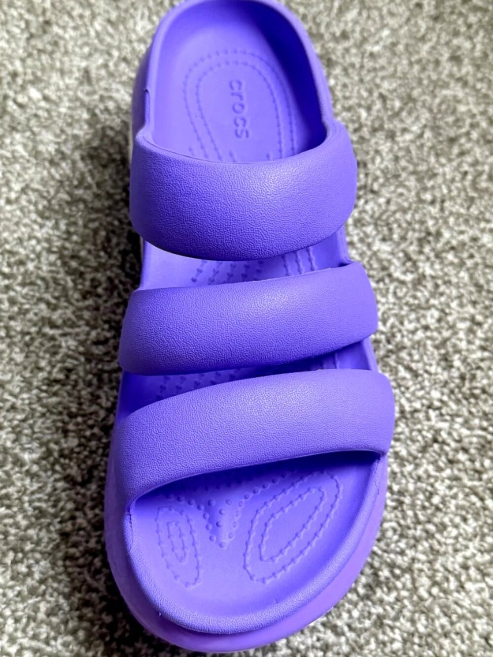 Crocs Mega Crush Triple Strap Platform Sandals Purple Galaxy Women's 8 Men's 6 - Picture 2 of 14